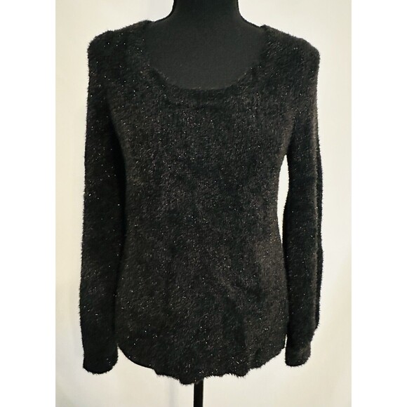 Soft Surrounding Ciara Sparkle Black Sweater Cozy Fluffy Women's Size XS NWT - Picture 1 of 9
